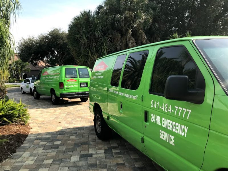SERVPRO of Venice Trucks on the Job SERVPRO of Venice and Port Charlotte Trucks at the job site.