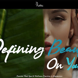 JJ Aesthetics Homepage Website Screenshot